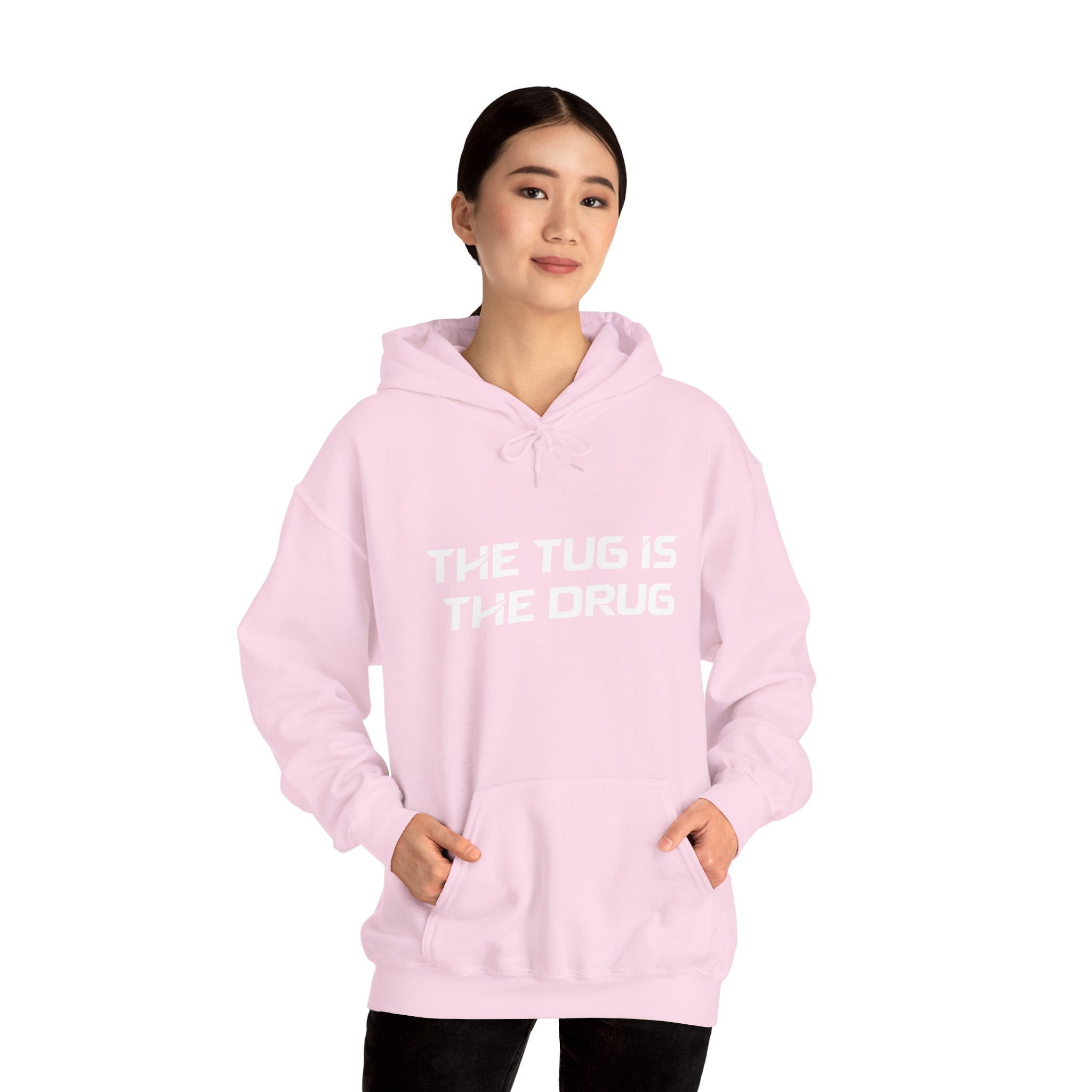 The Tug Is The Drug Unisex Heavy Blend™ Hooded Sweatshirt - Get Tight Gear