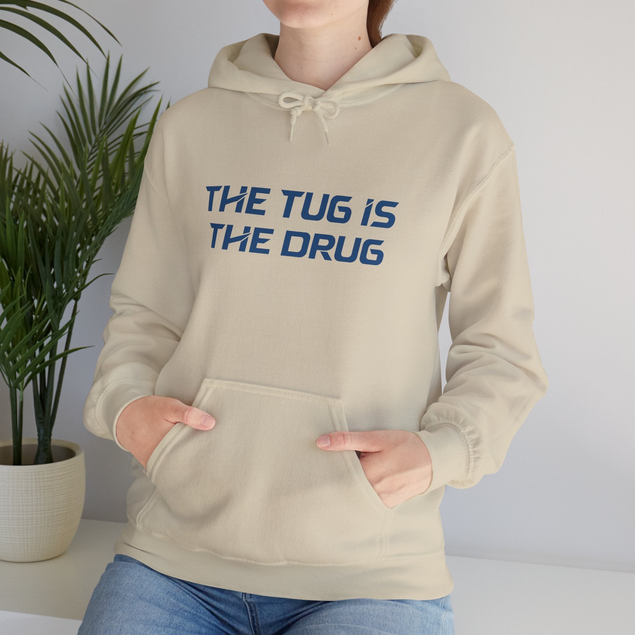 The Tug Is The Drug Unisex Heavy Blend™ Hooded Sweatshirt - Get Tight Gear
