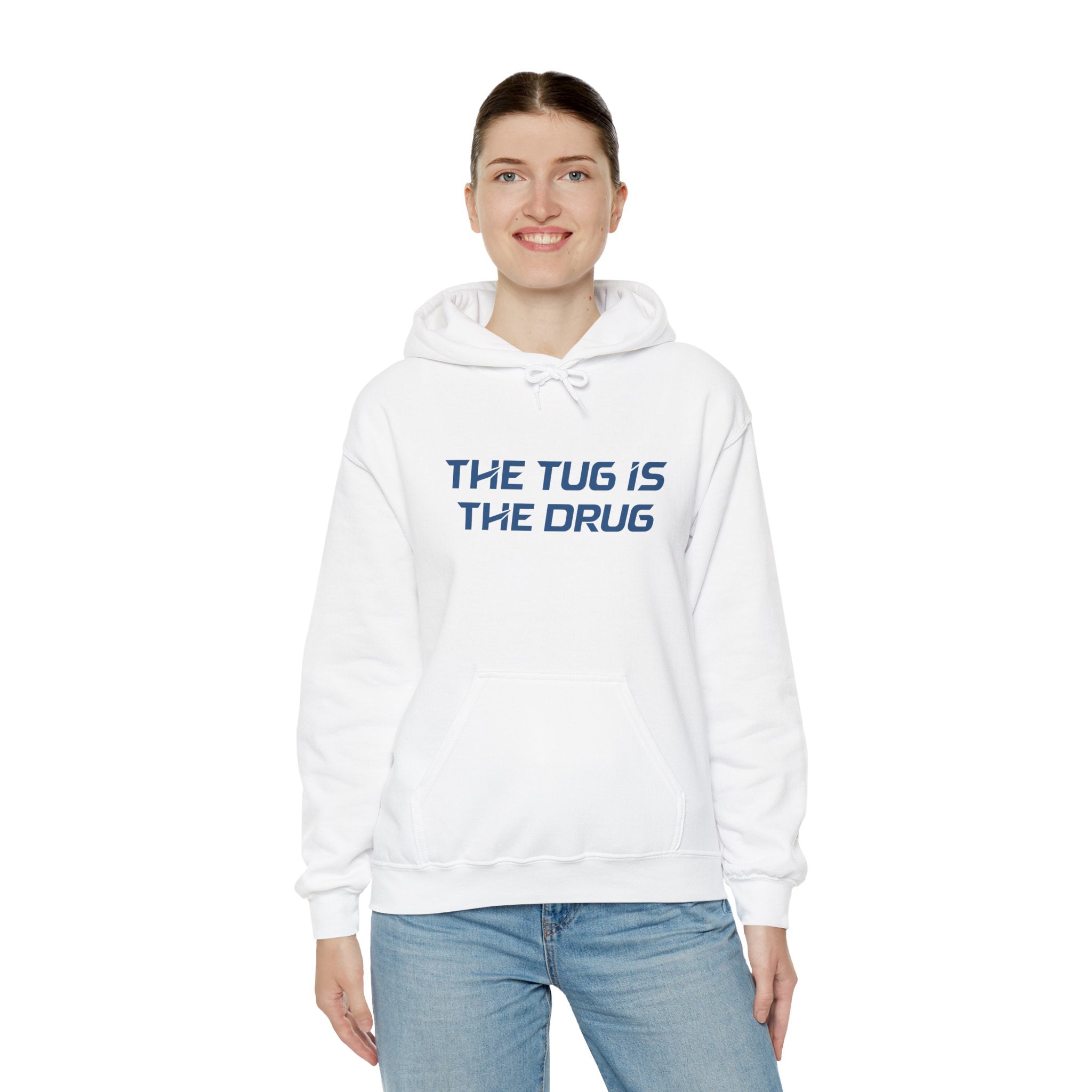 The Tug Is The Drug Unisex Heavy Blend™ Hooded Sweatshirt - Get Tight Gear