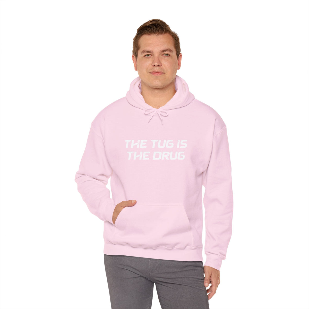 The Tug Is The Drug Unisex Heavy Blend™ Hooded Sweatshirt - Get Tight Gear