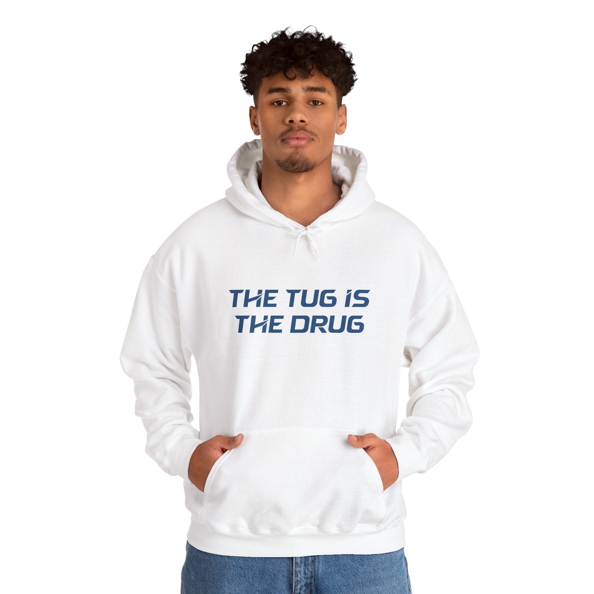 The Tug Is The Drug Unisex Heavy Blend™ Hooded Sweatshirt - Get Tight Gear
