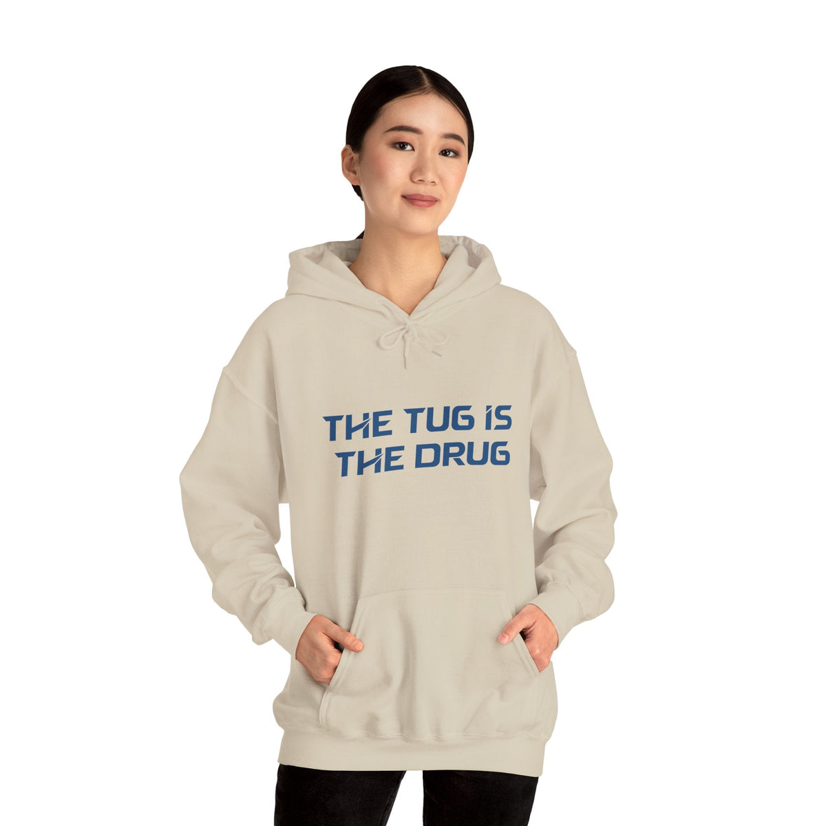 The Tug Is The Drug Unisex Heavy Blend™ Hooded Sweatshirt - Get Tight Gear