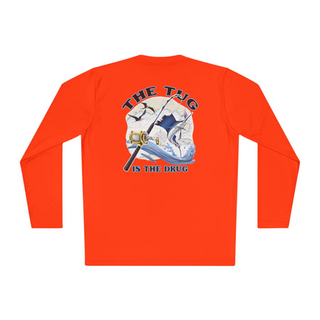 The Tug Is The Drug™ Unisex Performance Long Sleeve Fishing Shirt, Perfect Gift for Anglers, Fishing Apparel, Summer Outfit, Outdoor Adventures, The Tug is the Drug - Get Tight Gear