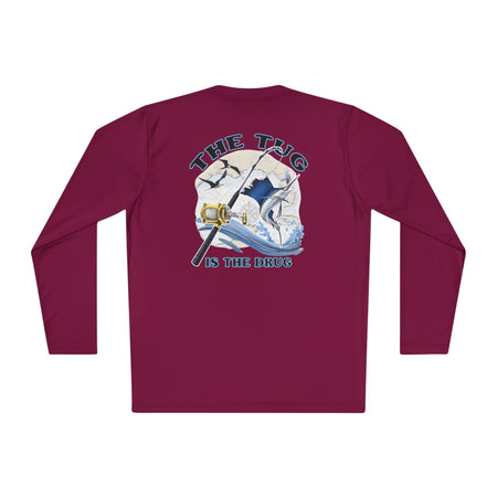 The Tug Is The Drug™ Unisex Performance Long Sleeve Fishing Shirt, Perfect Gift for Anglers, Fishing Apparel, Summer Outfit, Outdoor Adventures, The Tug is the Drug - Get Tight Gear