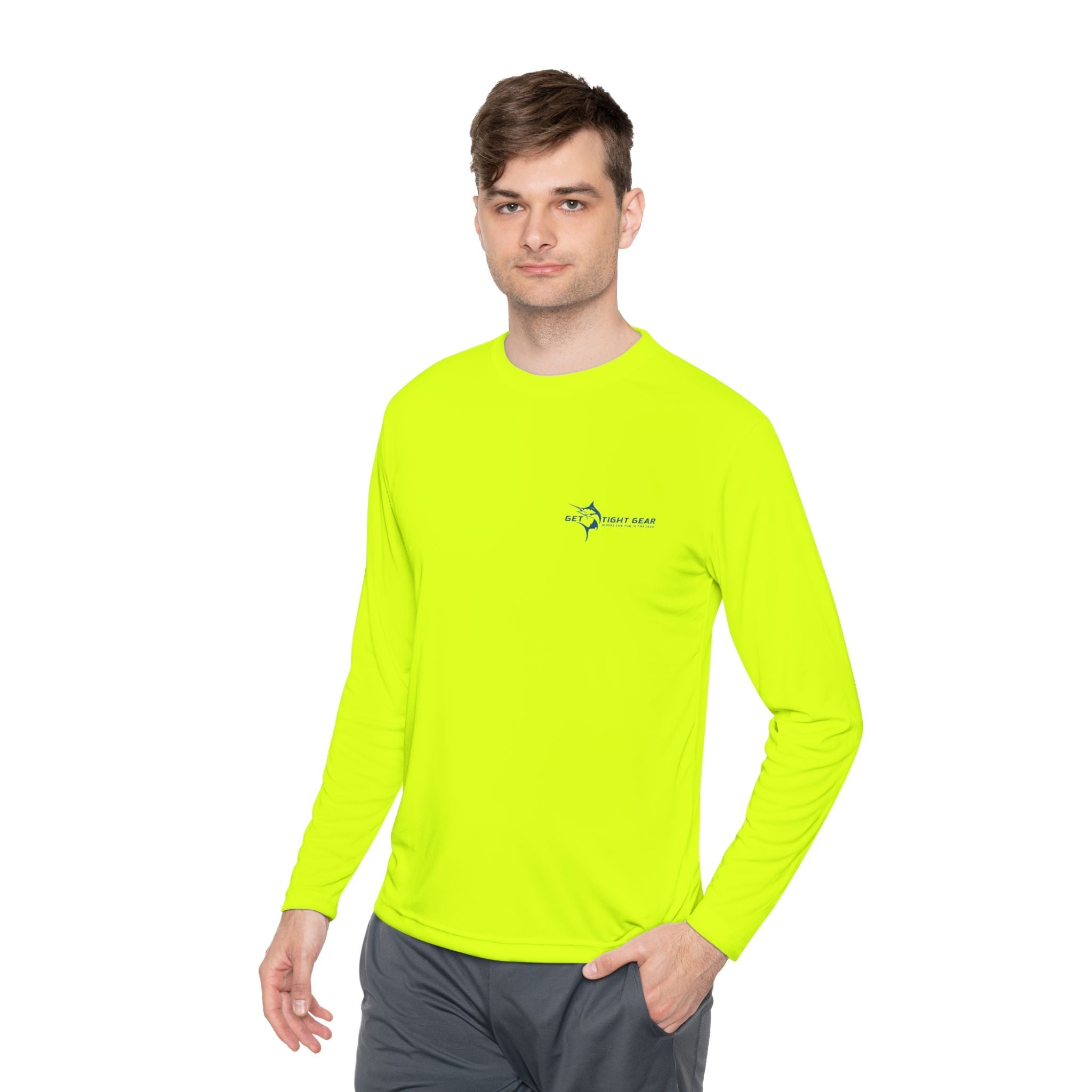 The Tug Is The Drug™ Unisex Performance Long Sleeve Fishing Shirt, Perfect Gift for Anglers, Fishing Apparel, Summer Outfit, Outdoor Adventures, The Tug is the Drug - Get Tight Gear