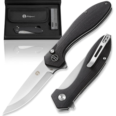 The Vector Folding Pocket Knife Giftset for Men and Women (Black and Silver) - Get Tight Gear