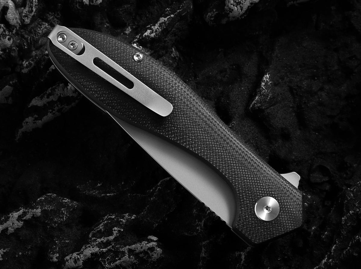 The Vector Folding Pocket Knife Giftset for Men and Women (Black and Silver) - Get Tight Gear