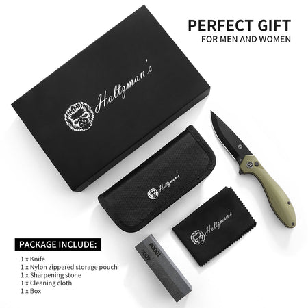 The Vector Folding Pocket Knife Giftset for Men and Women (Green and Black) - Get Tight Gear
