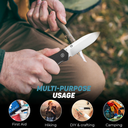 The Wild Trail Folding Pocket Knife Giftset for Men and Women (Silver and Black) - Get Tight Gear