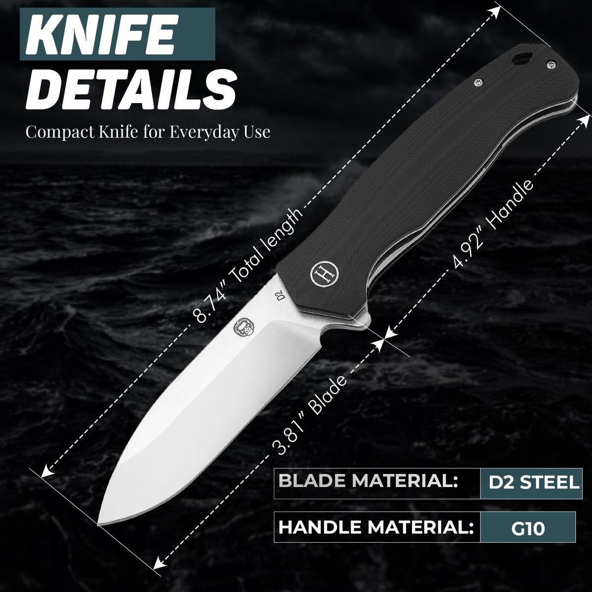 The Wild Trail Folding Pocket Knife Giftset for Men and Women (Silver and Black) - Get Tight Gear