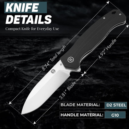 The Wild Trail Folding Pocket Knife Giftset for Men and Women (Silver and Black) - Get Tight Gear