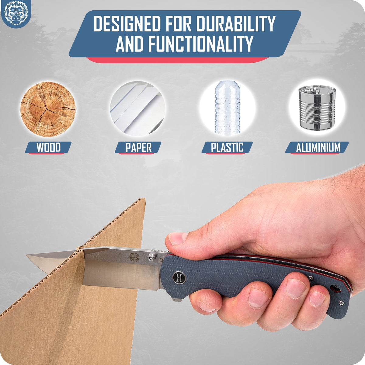 The Wrangler Folding Pocket Knife Giftset for Men and Women (Silver and Red) - Get Tight Gear