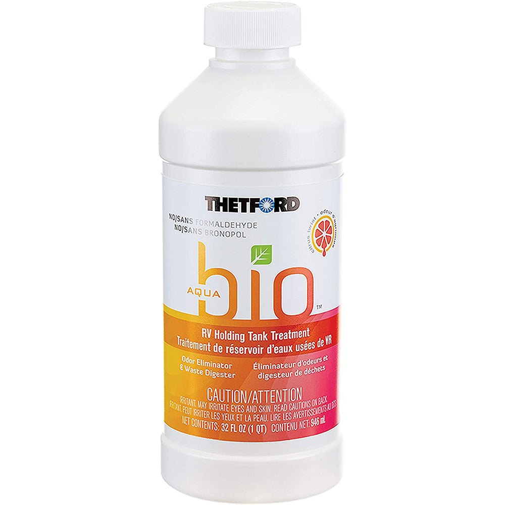 Thetford AquaBio RV Holding Tank Treatment - Citrus Twist Scent - Formaldehyde Free - 32oz - Get Tight Gear