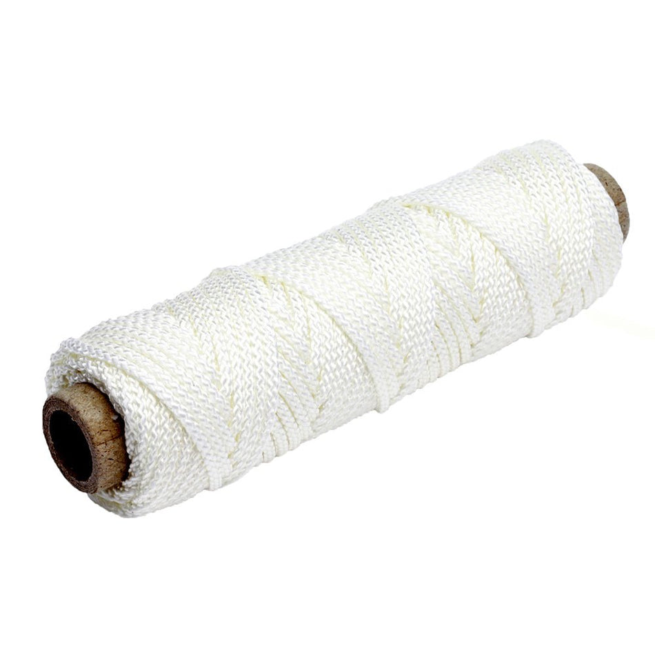 Tigress 100' of 375lb Nylon Braid - White - Get Tight Gear