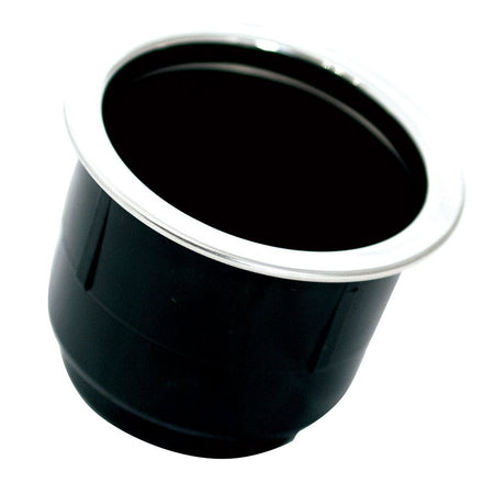 Tigress Black Plastic Cup Holder Insert w/SS Ring On Top - Get Tight Gear