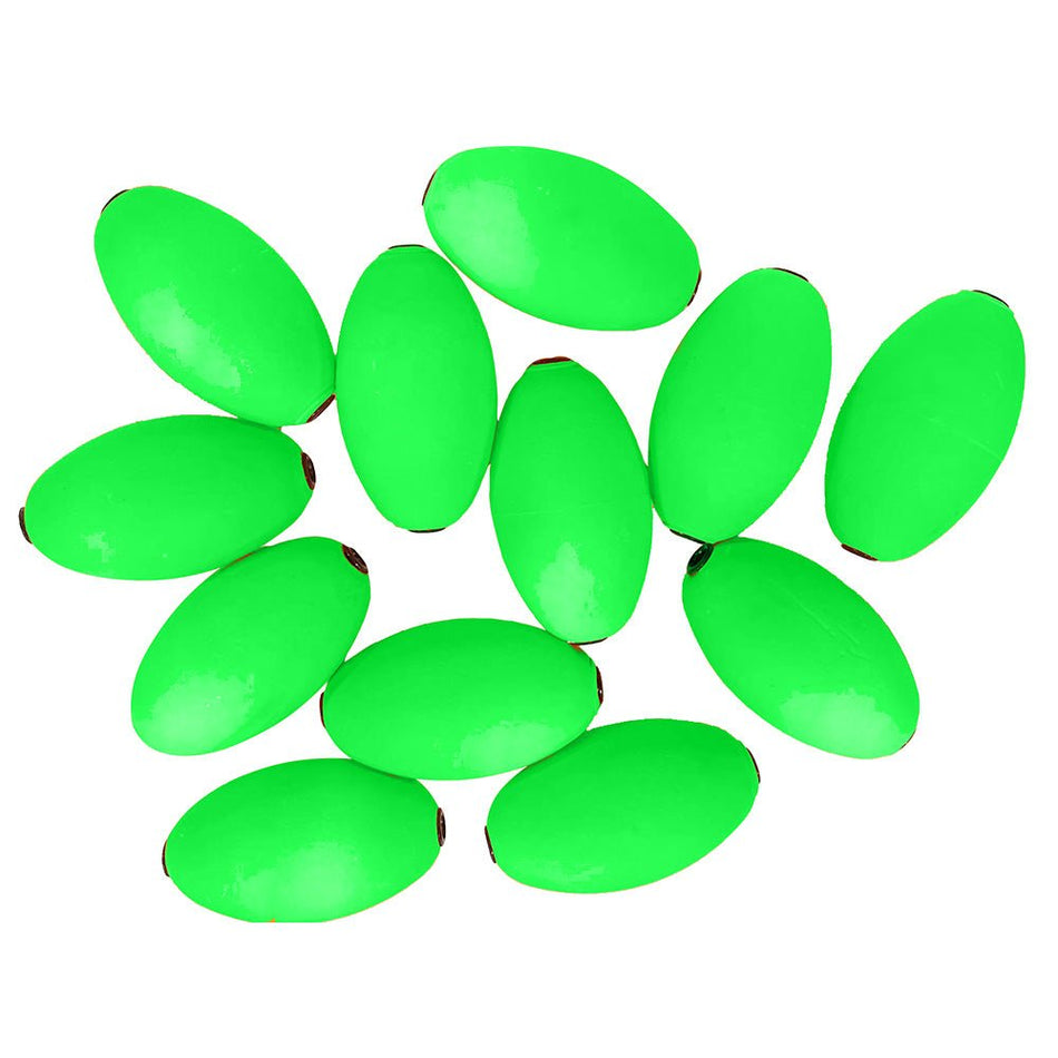 Tigress Oval Kite Floats - Green *12 - Pack - Get Tight Gear