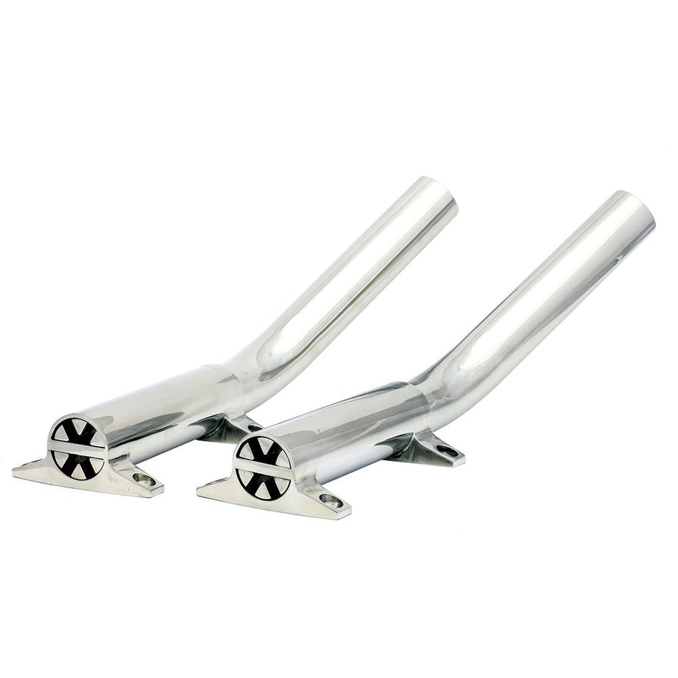 Tigress Side Mount Outrigger Holders - Cast 316 S.S. - 1 - 1/8" I.D. - Pair - Get Tight Gear