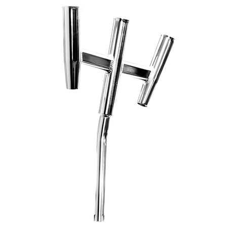 Tigress Triple Aluminum Kite Rod Holder - Bent Butt - Polished - Get Tight Gear