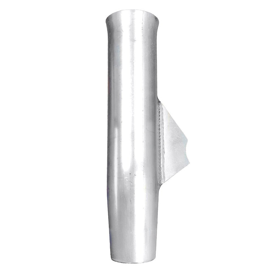 Tigress Weld On Aluminum Flared Rod Holder w/Blade Mill Finished 10" - Get Tight Gear