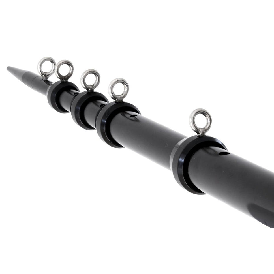 Tigress XD Telescoping Aluminum Outrigger Poles - 18' - 1 - 1/2" OD - Black - Get Tight Gear