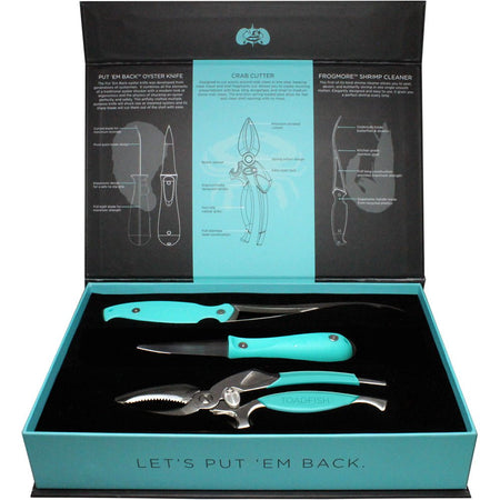 Toadfish Coastal Kitchen Collection - Oyster Knife, Shrimp Cleaner & Crab Cutter - Get Tight Gear