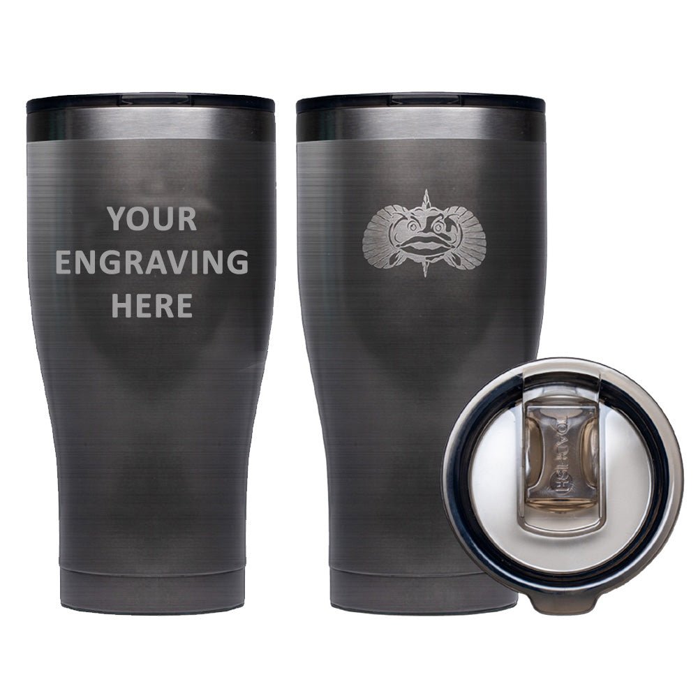 Toadfish Custom Engraved Non - Tipping 20oz Tumbler - Graphite (MINIMUM ORDER QUANTITY OF 25) - Get Tight Gear