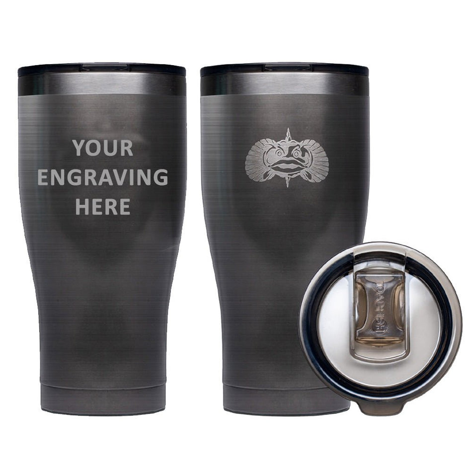 Toadfish Custom Engraved Non - Tipping 20oz Tumbler - Graphite (MINIMUM ORDER QUANTITY OF 25) - Get Tight Gear