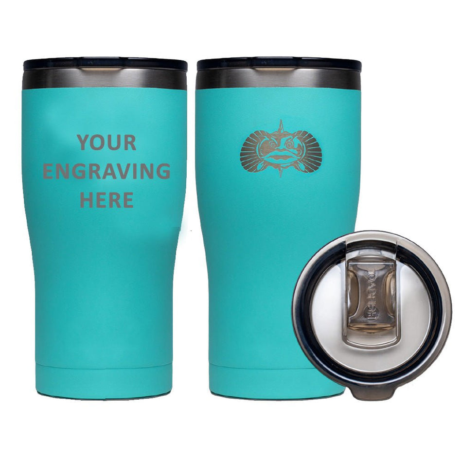 Toadfish Custom Engraved Non - Tipping 20oz Tumbler - Teal (MINIMUM ORDER QUANTITY OF 25) - Get Tight Gear
