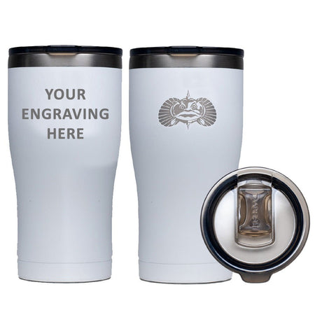Toadfish Custom Engraved Non - Tipping 20oz Tumbler - White (MINIMUM ORDER QUANTITY OF 25) - Get Tight Gear