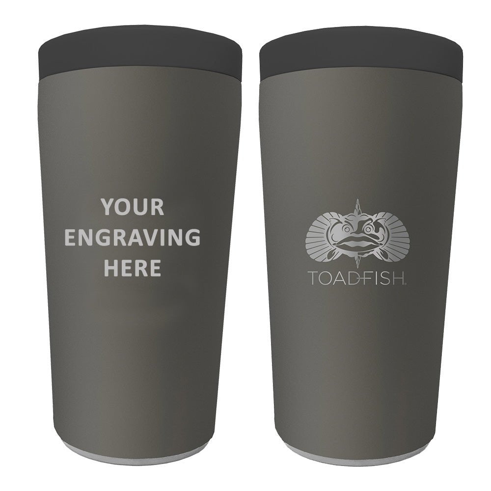 Toadfish Custom Engraved Non - Tipping Can Cooler 2.0 - Graphite (MINIMUM ORDER QUANTITY OF 25) - Get Tight Gear