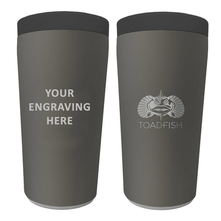 Toadfish Custom Engraved Non - Tipping Can Cooler 2.0 - Graphite (MINIMUM ORDER QUANTITY OF 25) - Get Tight Gear