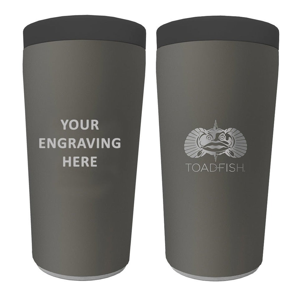 Toadfish Custom Engraved Non - Tipping Can Cooler 2.0 - Graphite (MINIMUM ORDER QUANTITY OF 25) - Get Tight Gear