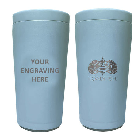 Toadfish Custom Engraved Non - Tipping Can Cooler 2.0 - Light Blue (MINIMUM ORDER QUANTITY OF 25) - Get Tight Gear