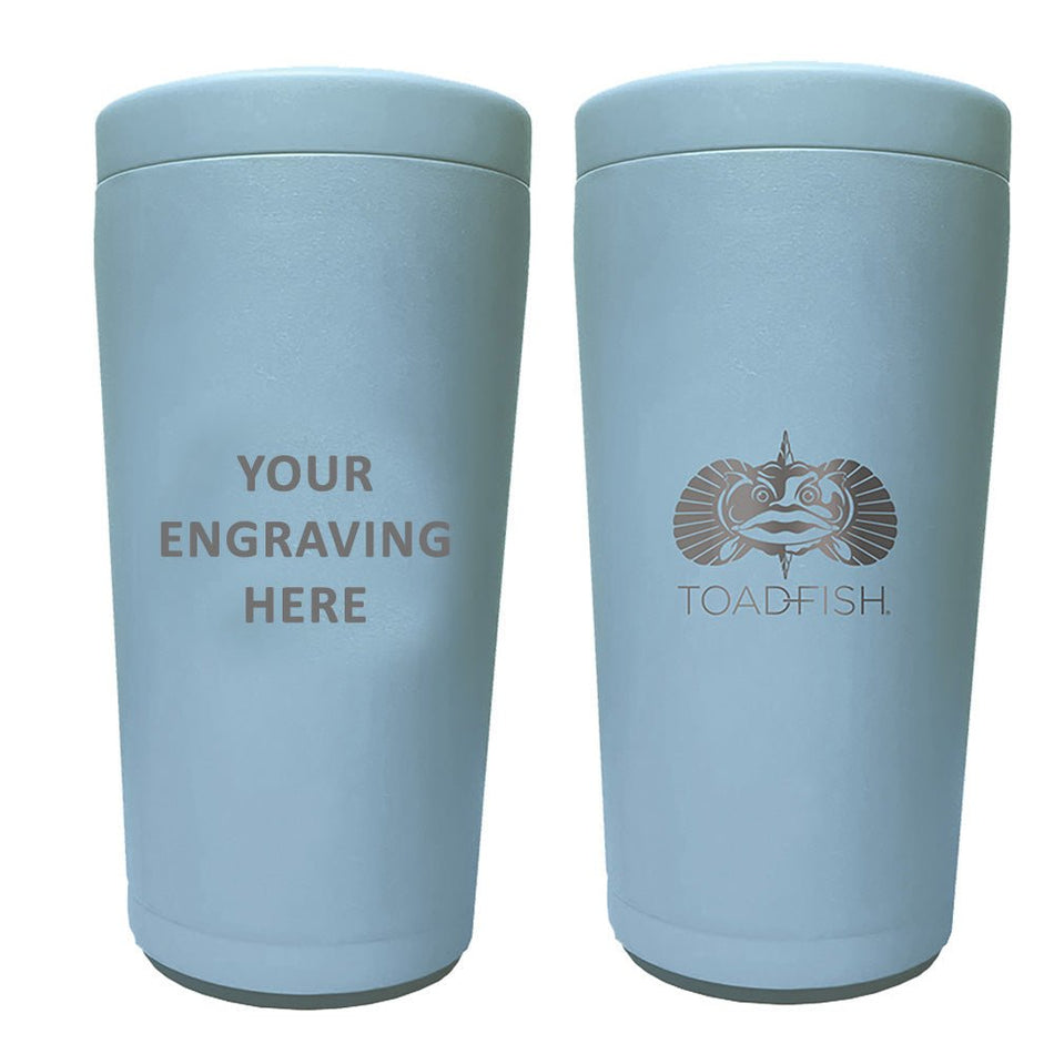 Toadfish Custom Engraved Non - Tipping Can Cooler 2.0 - Light Blue (MINIMUM ORDER QUANTITY OF 25) - Get Tight Gear