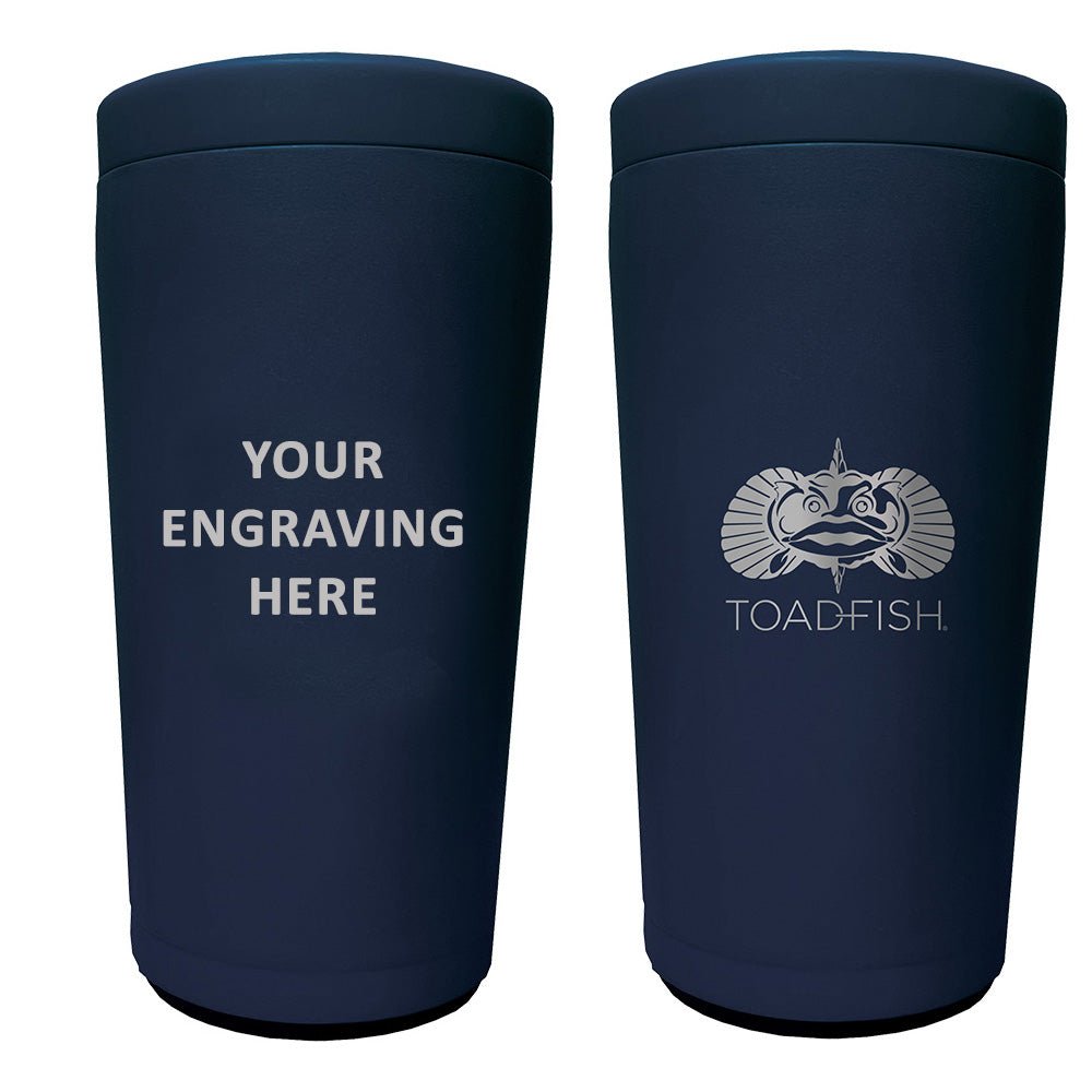 Toadfish Custom Engraved Non - Tipping Can Cooler 2.0 - Navy (MINIMUM ORDER QUANTITY OF 25) - Get Tight Gear