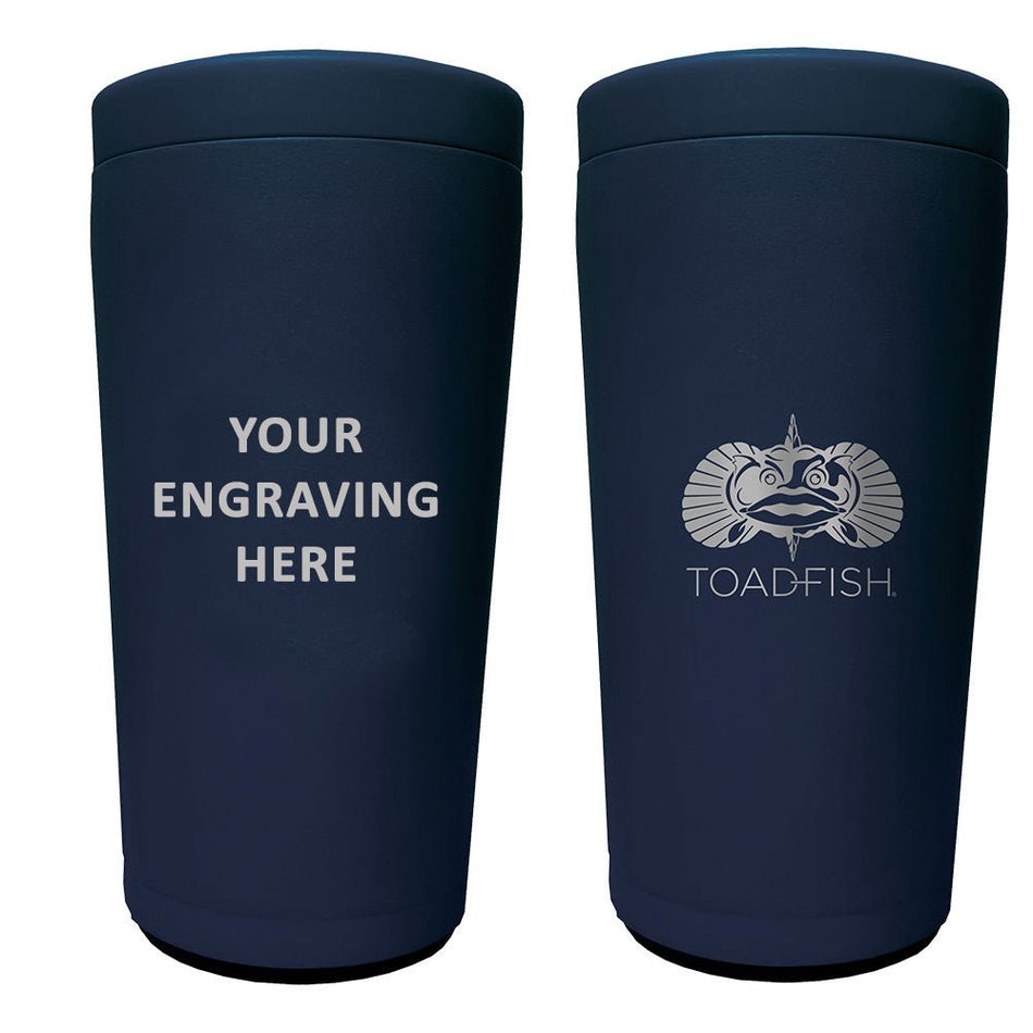 Toadfish Custom Engraved Non - Tipping Can Cooler 2.0 - Navy (MINIMUM ORDER QUANTITY OF 25) - Get Tight Gear