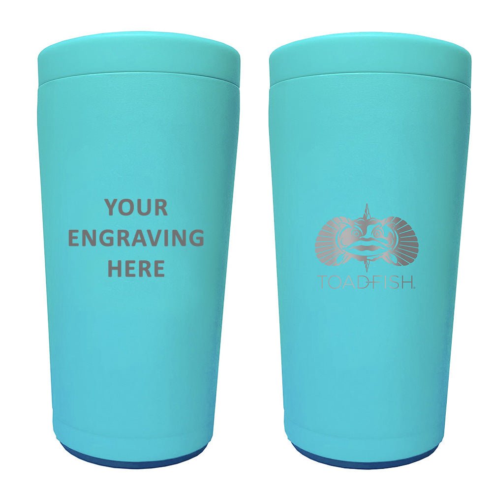 Toadfish Custom Engraved Non - Tipping Can Cooler 2.0 - Teal (MINIMUM ORDER QUANTITY OF 25) - Get Tight Gear