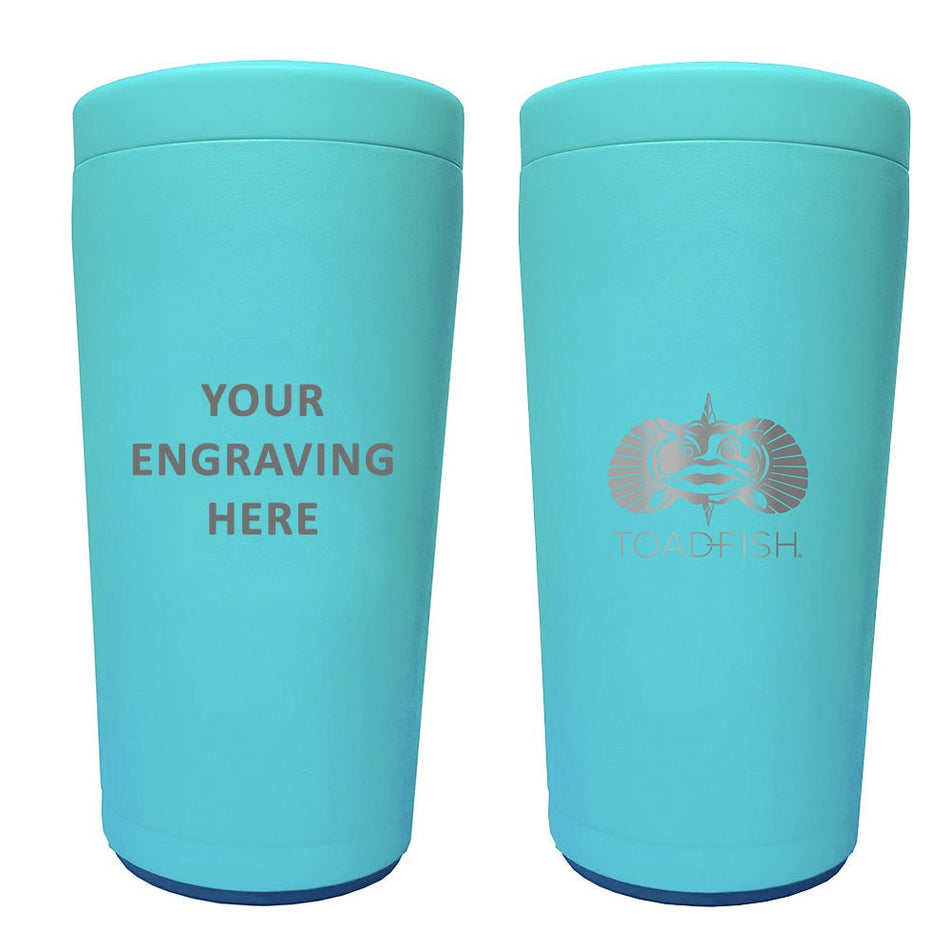 Toadfish Custom Engraved Non - Tipping Can Cooler 2.0 - Teal (MINIMUM ORDER QUANTITY OF 25) - Get Tight Gear