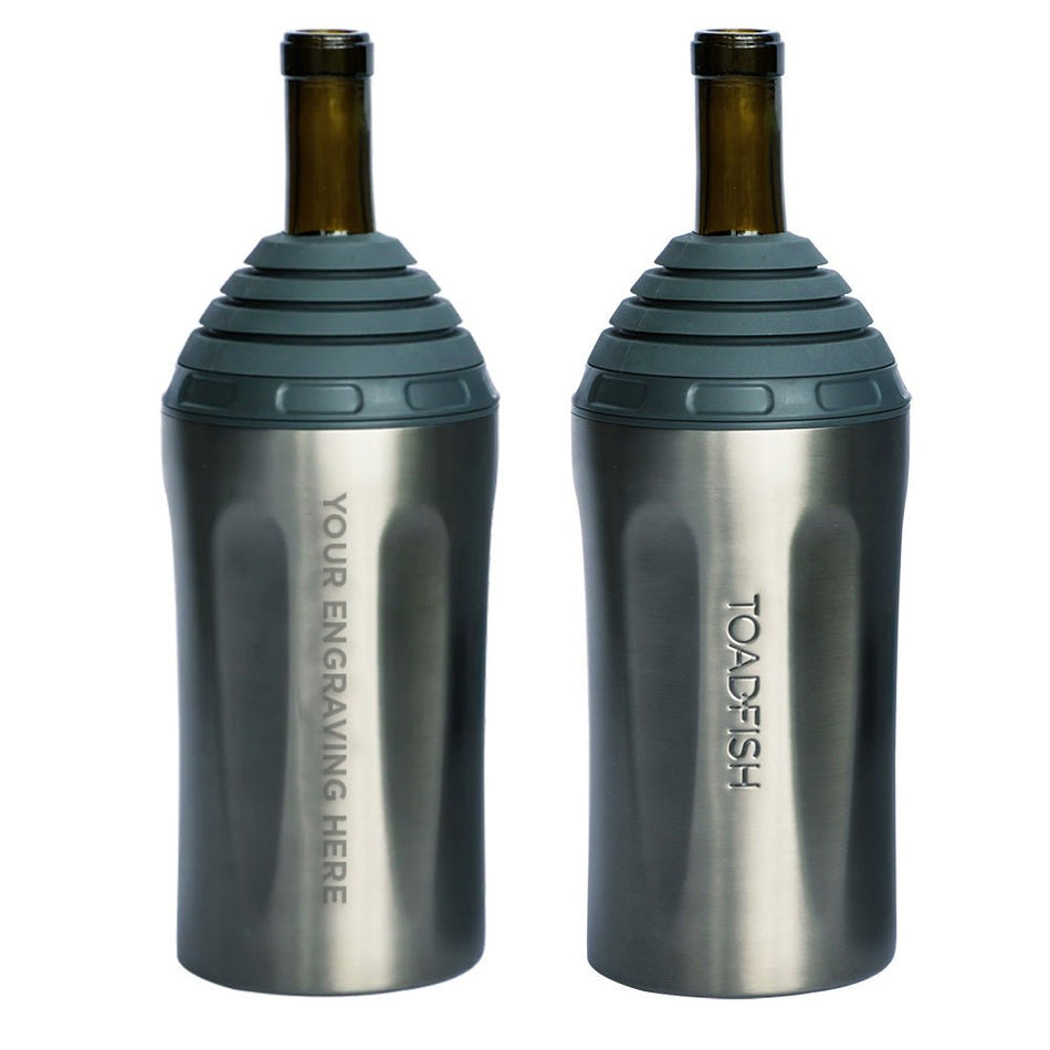 Toadfish Custom Engraved Stainless Steel Wine Chiller - Graphite (MINIMUM ORDER QUANTITY OF 25) - Get Tight Gear