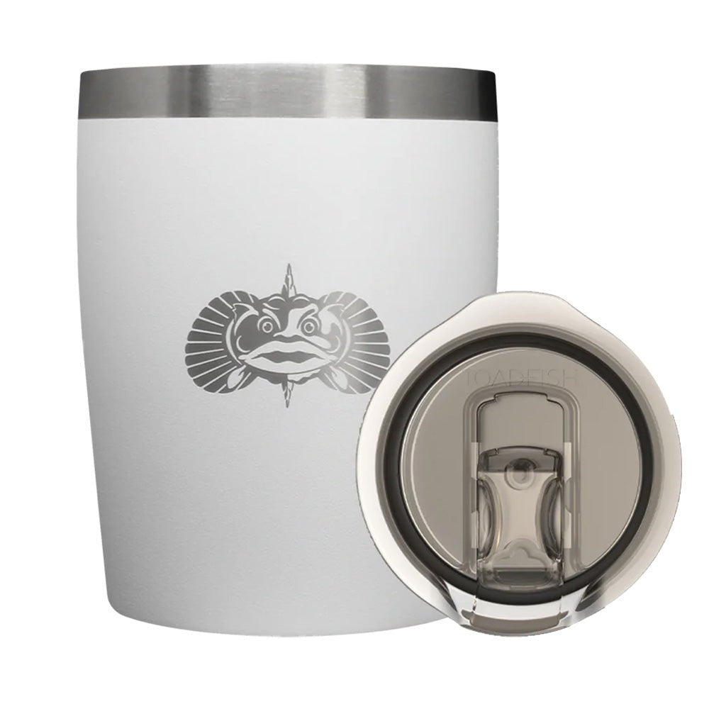Toadfish Non - Tipping 10oz Rocks Tumbler - White - Get Tight Gear