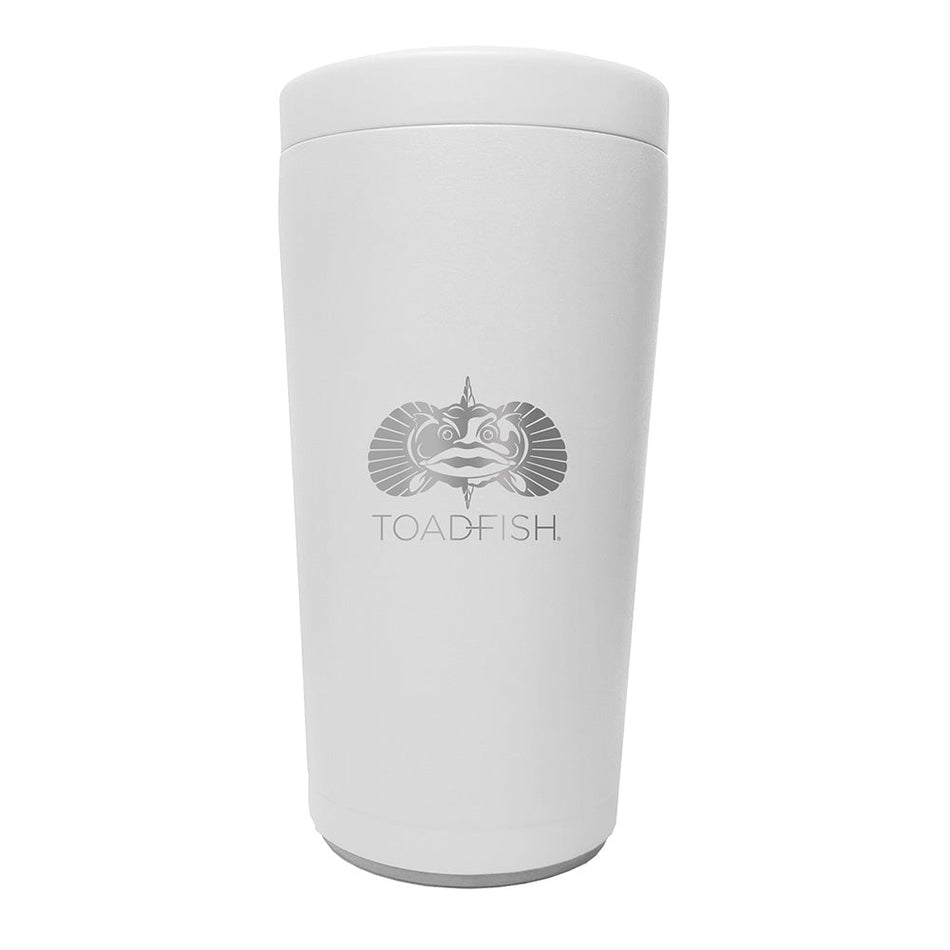 Toadfish Non - Tipping Can Cooler 2.0 - Universal Design - White - Get Tight Gear