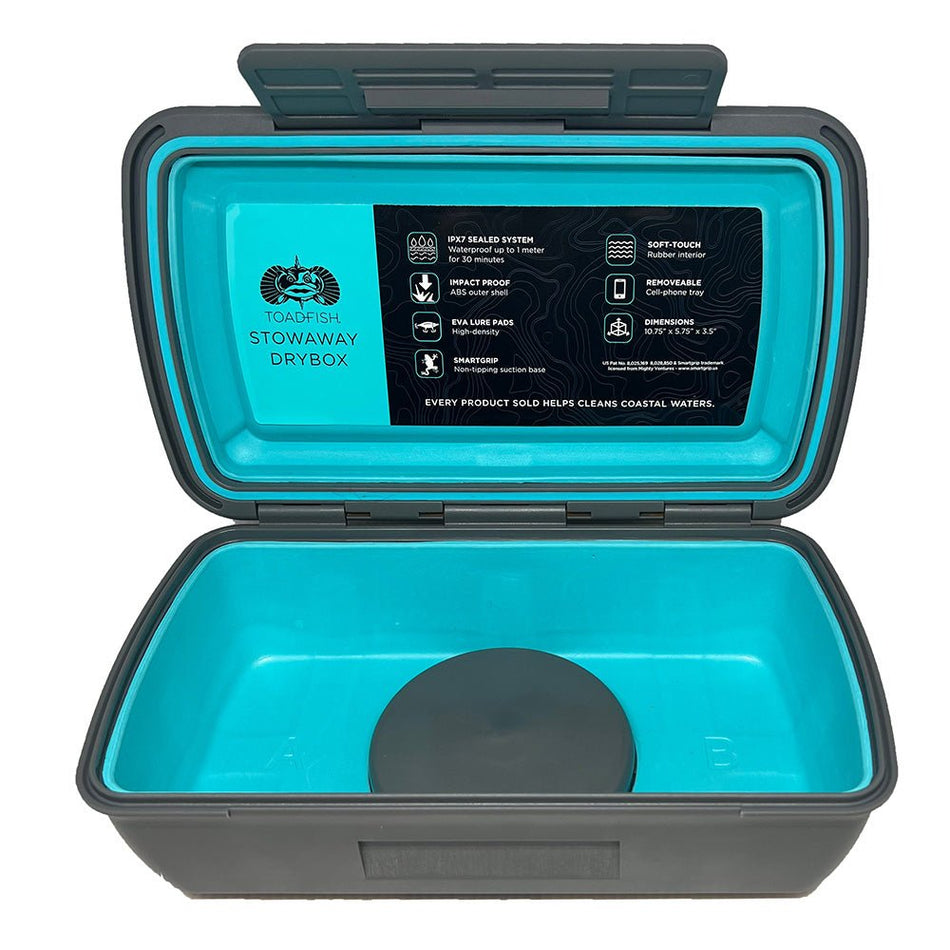 Toadfish Stowaway Dry Box w/Smart Grip & Cell Phone Tray Insert - Get Tight Gear
