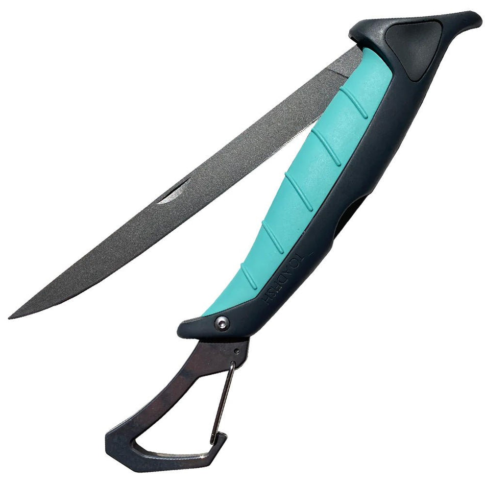 Toadfish Stowaway Folding Fillet Knife w/Built - In Carabiner - 7" - Get Tight Gear