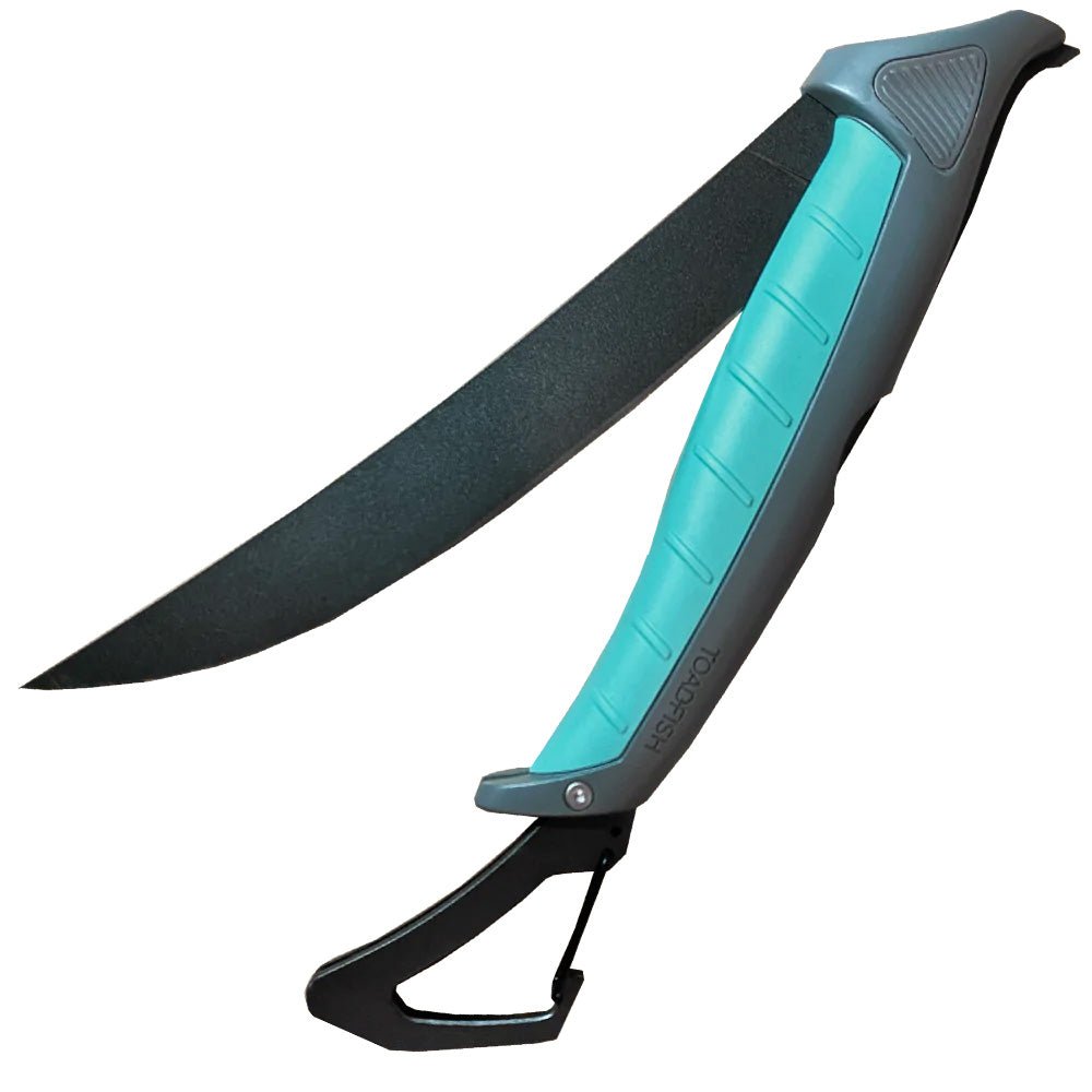 Toadfish Stowaway Folding Fillet Knife w/Built - In Carabiner - 8.5" - Get Tight Gear