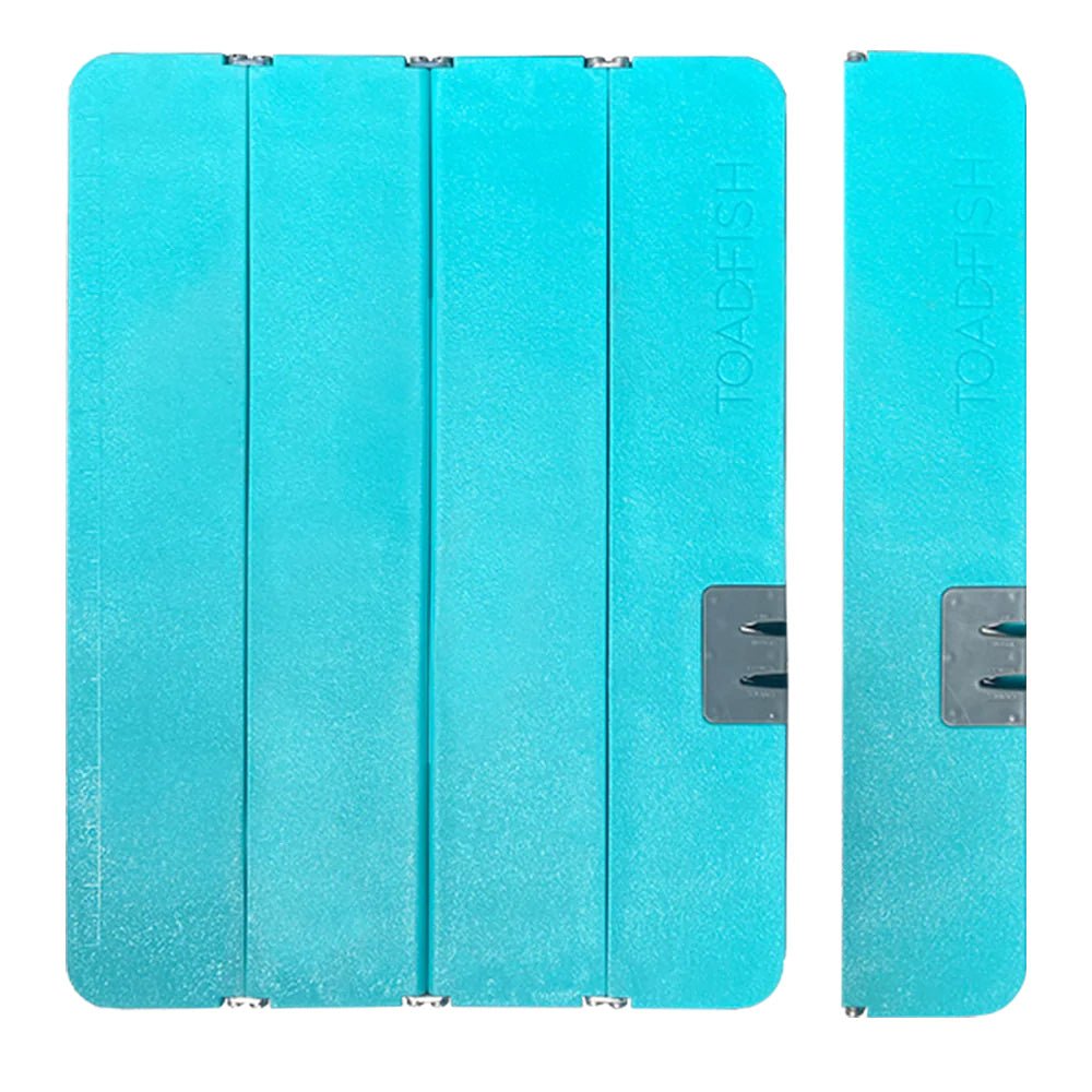 Toadfish XL Stowaway Folding Cutting Board w/Built - In Knife Sharpener - Teal - Get Tight Gear