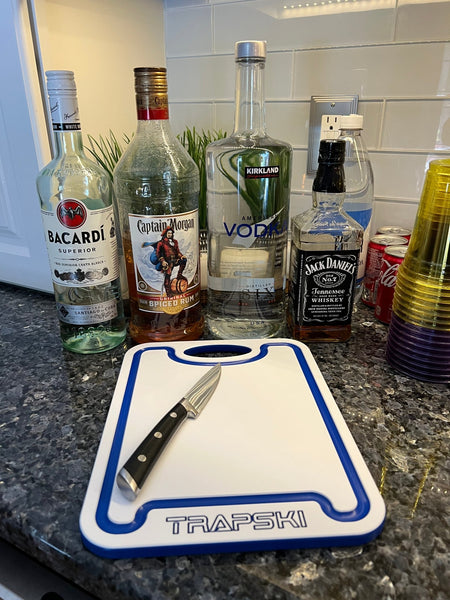 TRAPSKI Premium 1/2 Inch Thick HDPE Cutting Boards | Food - Grade Kitchen Prep Surface | Juice Grooves | Made in the USA - Get Tight Gear