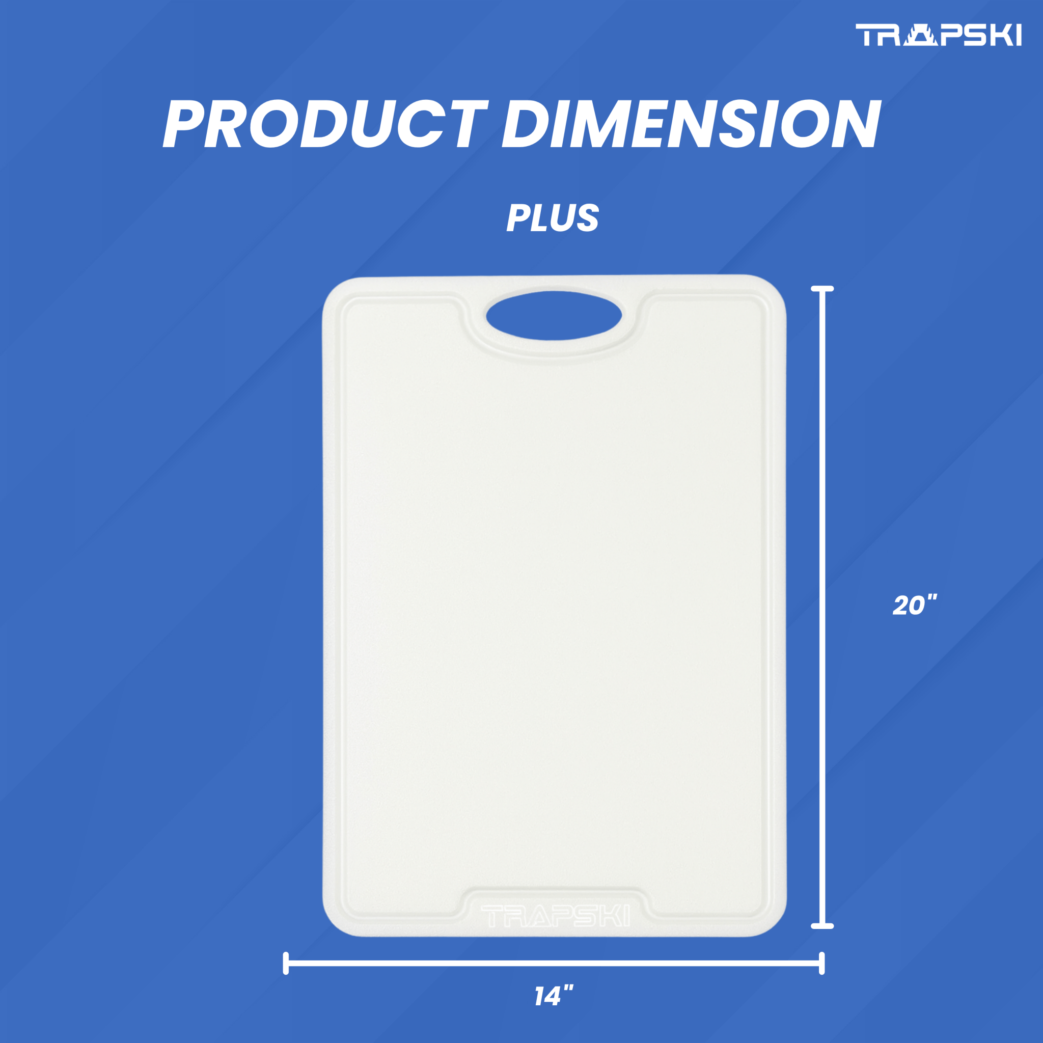 TRAPSKI Premium 1/2 Inch Thick HDPE Cutting Boards | Food - Grade Kitchen Prep Surface | Juice Grooves | Made in the USA - Get Tight Gear
