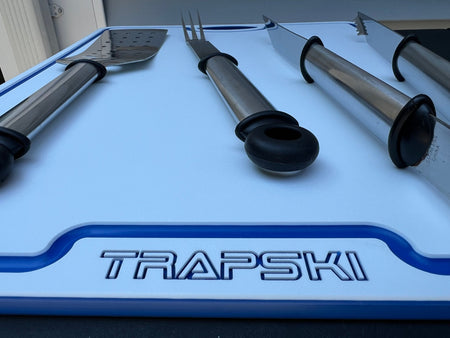 TRAPSKI Premium 1/2 Inch Thick HDPE Cutting Boards | Food - Grade Kitchen Prep Surface | Juice Grooves | Made in the USA - Get Tight Gear