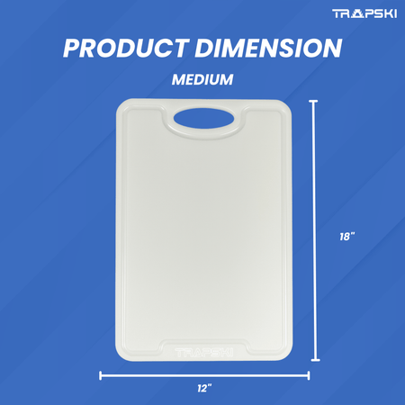 TRAPSKI Premium 1/2 Inch Thick HDPE Cutting Boards | Food - Grade Kitchen Prep Surface | Juice Grooves | Made in the USA - Get Tight Gear