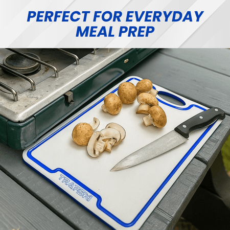 TRAPSKI Premium 1/2 Inch Thick HDPE Cutting Boards | Food - Grade Kitchen Prep Surface | Juice Grooves | Made in the USA - Get Tight Gear